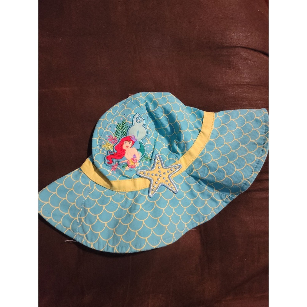 The disney store the little mermaid ariel sun hat size xxs xs 2 3